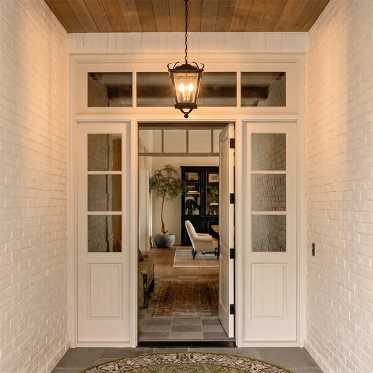 2 PCS Outdoor Ceiling Pendant Light European Vintage Hanging Lantern