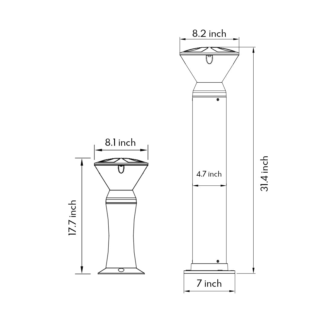 Outdoor LED Garden Lights Modern Minimalist Style Bollard Light - view 10