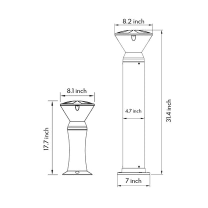 Outdoor LED Garden Lights Modern Minimalist Style Bollard Light - view 10