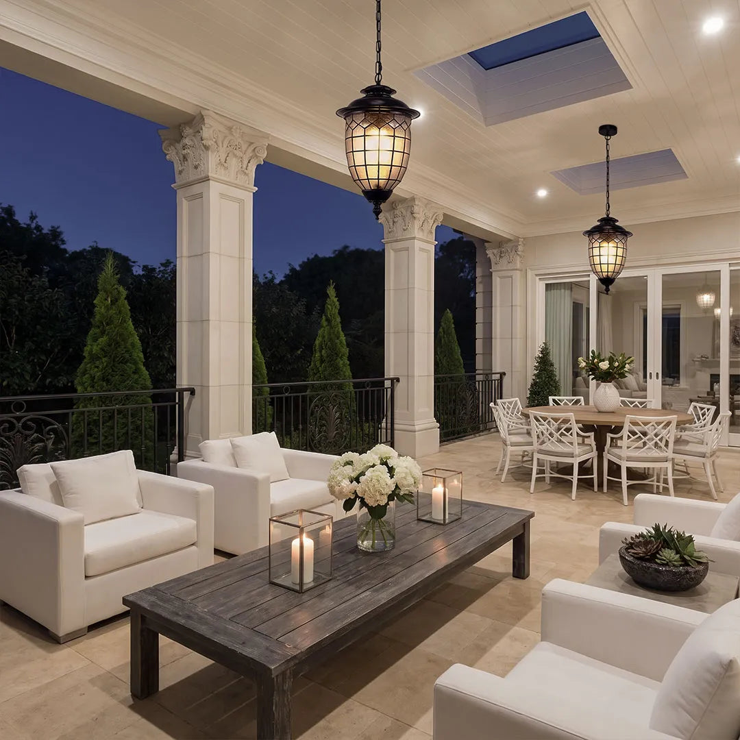 Outdoor Pendant Lighting Fixtures Vintage European Ceiling Light - view 6
