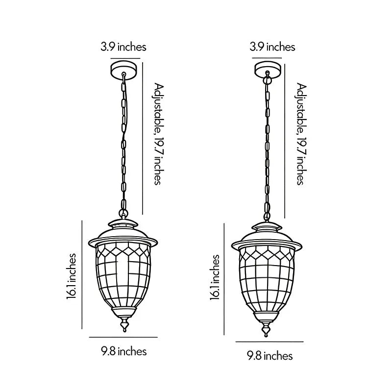 Outdoor Pendant Lighting Fixtures Vintage European Ceiling Light - view 11