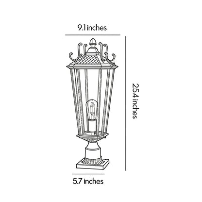 2 PCS Outdoor Pillar Light Fixtures European Vintage Light - view 10