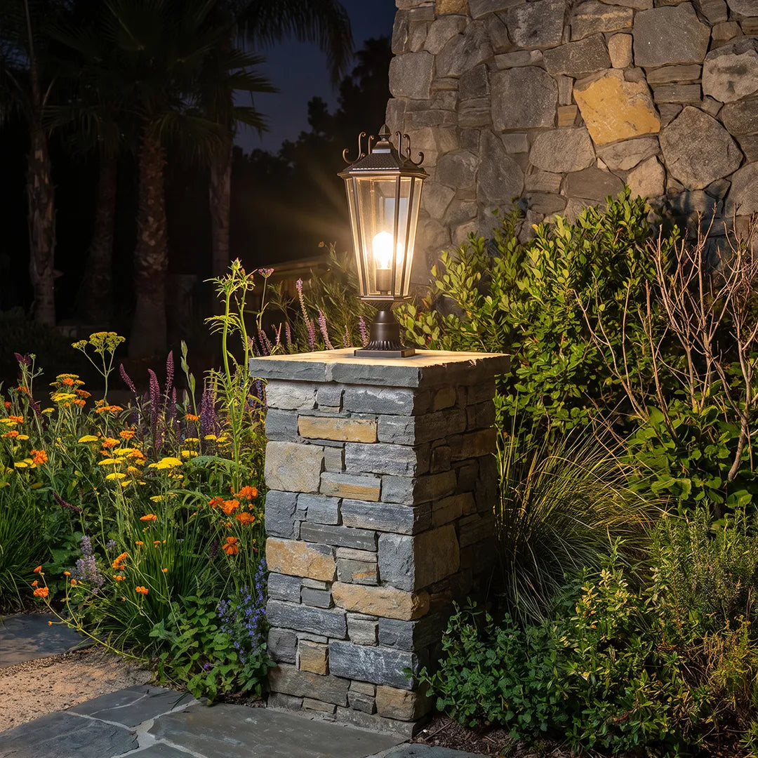 2 PCS Outdoor Pillar Light Fixtures European Vintage Light - view 4