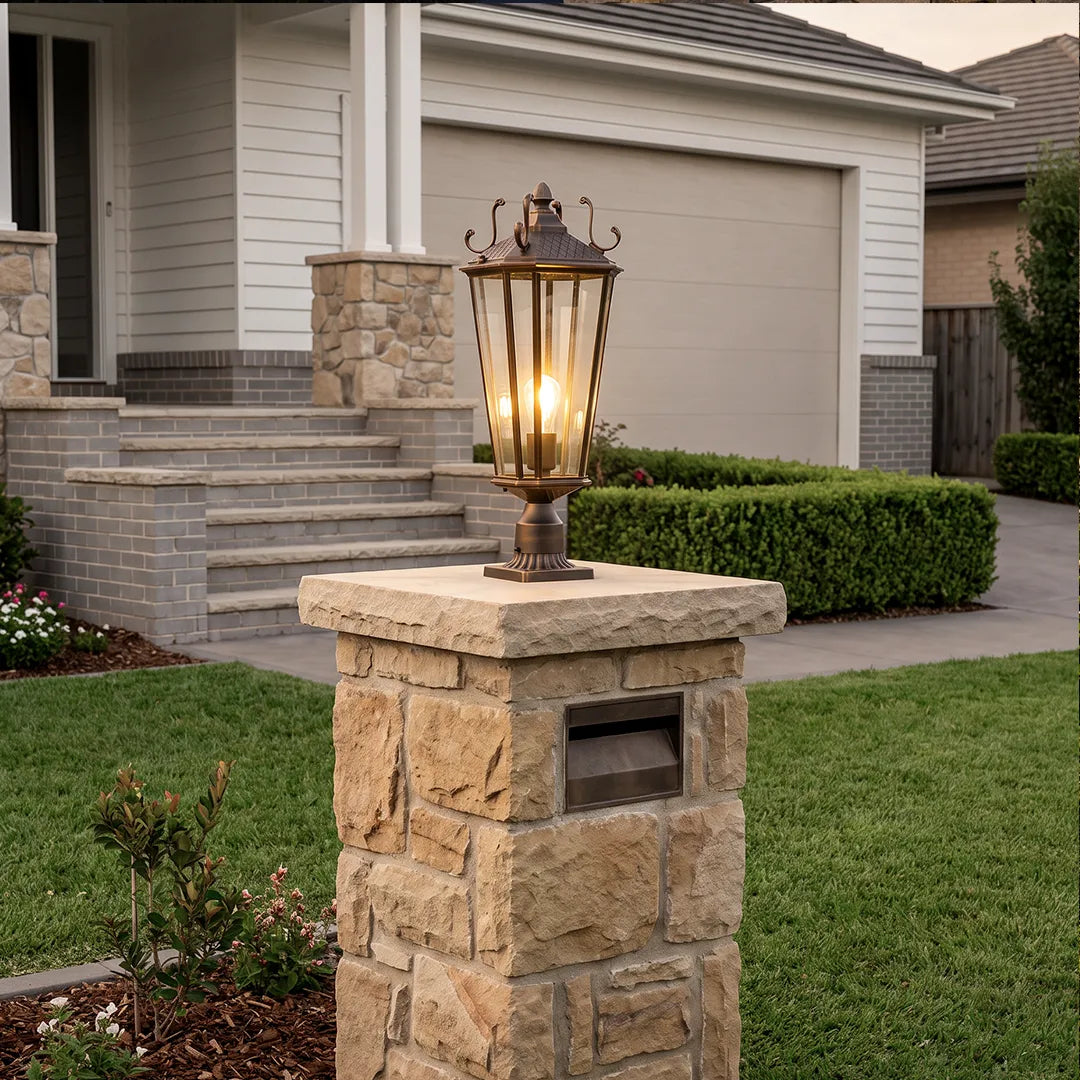 2 PCS Outdoor Pillar Light Fixtures European Vintage Light - view 6