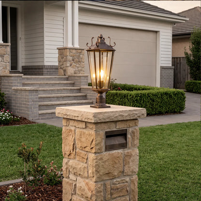 2 PCS Outdoor Pillar Light Fixtures European Vintage Light - view 6