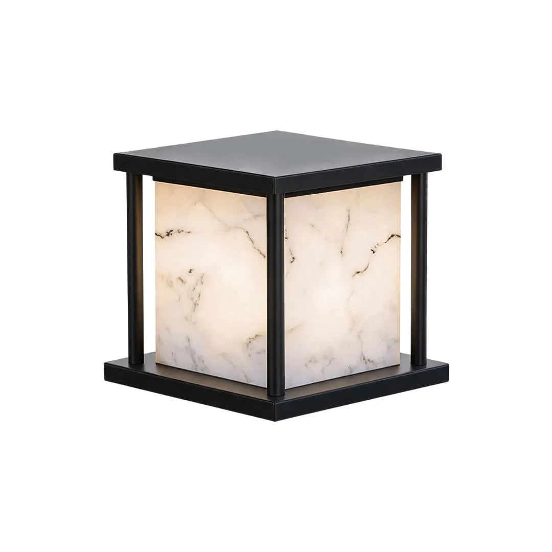 Outdoor Pillar Solar Lights Modern Faux Marble Light - view 10