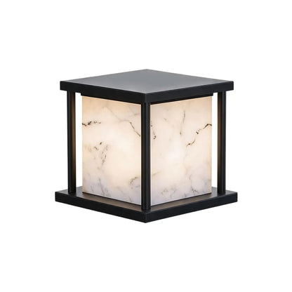 Outdoor Pillar Solar Lights Modern Faux Marble Light - view 10