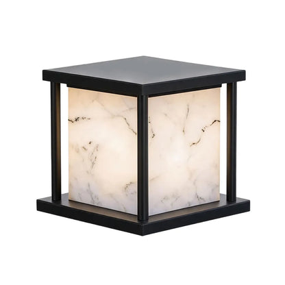 Outdoor Pillar Solar Lights Modern Faux Marble Light - view 12