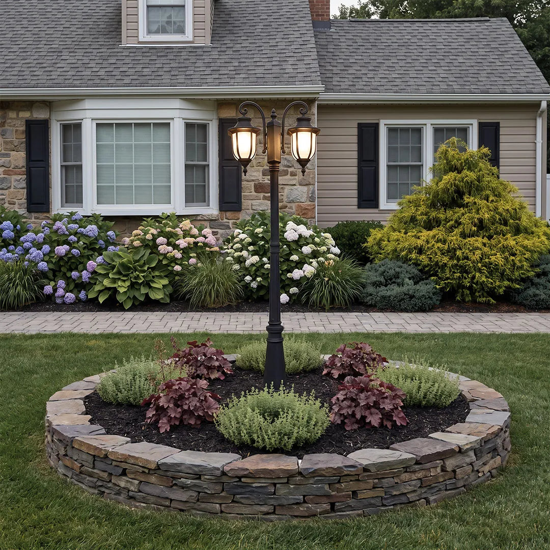 Outdoor Post Light Fixture European Garden Lamp Post - view 2