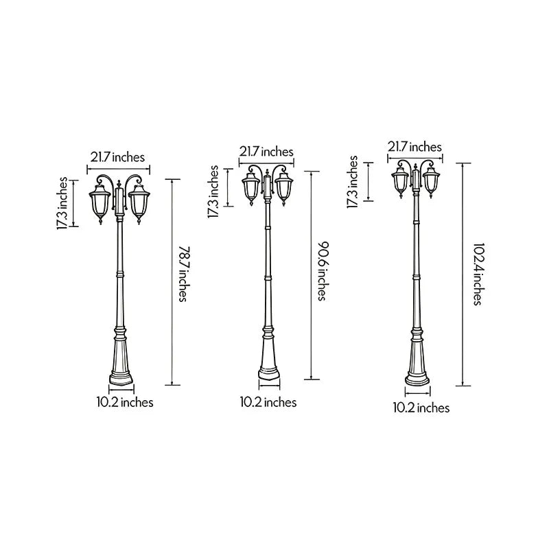 Outdoor Post Light Fixture European Garden Lamp Post - view 10