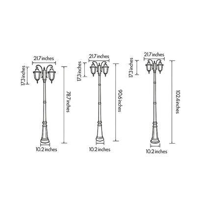 Outdoor Post Light Fixture European Garden Lamp Post - view 10