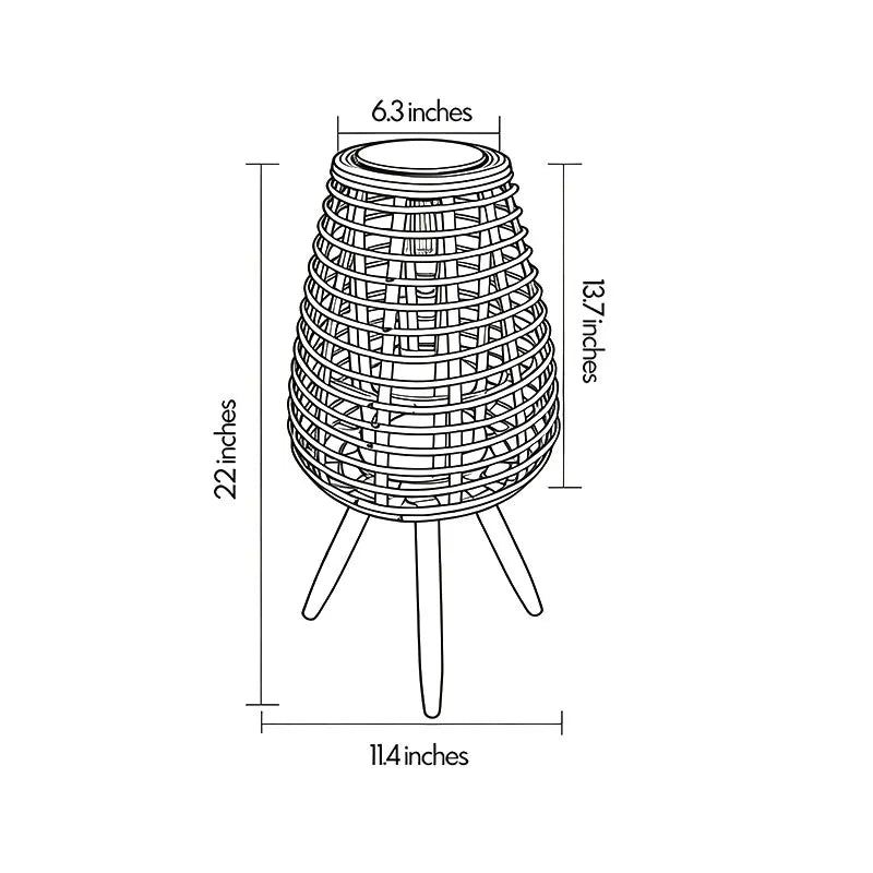 Outdoor Solar Floor Lamps Waterproof Woven Patio Lamps - view 7
