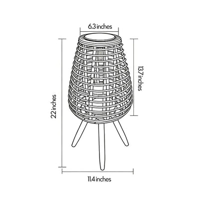 Outdoor Solar Floor Lamps Waterproof Woven Patio Lamps - view 7