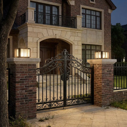 Outdoor Solar Pillar Lights Modern Black Courtyard Light - view 5