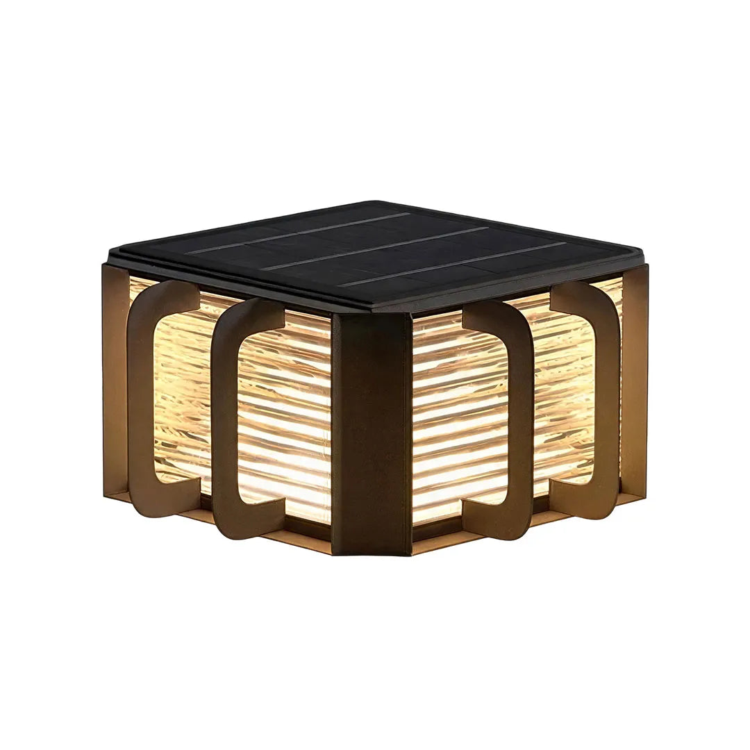 Outdoor Solar Pillar Lights Modern Black Courtyard Light - view 14