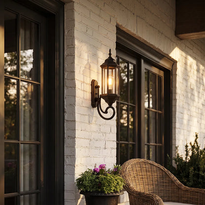 2 PCS Outdoor Wall Lantern Light Vintage Curved-Arm Light - view 3