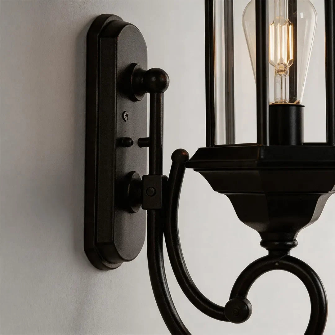 2 PCS Outdoor Wall Lantern Light Vintage Curved-Arm Light - view 7
