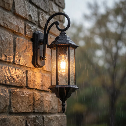 2 PCS Outdoor Wall Lantern Light Vintage Curved-Arm Light - view 6
