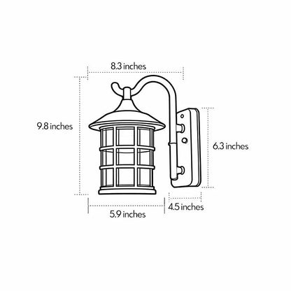 Outdoor Wall Light Lantern American Waterproof Light - view 9