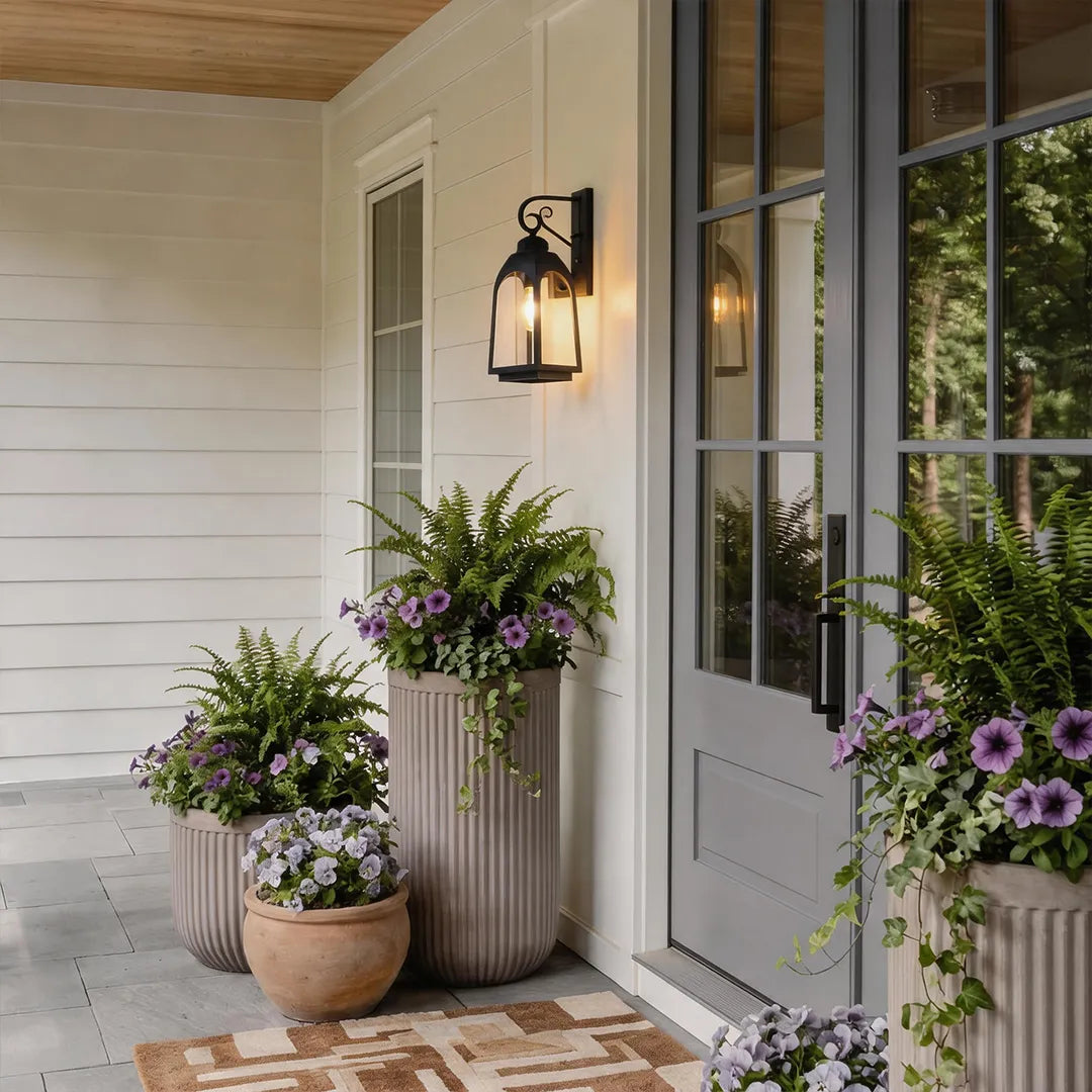 2 PCS Outdoor Wall Mount Lights Vintage Black Iron Light - view 4