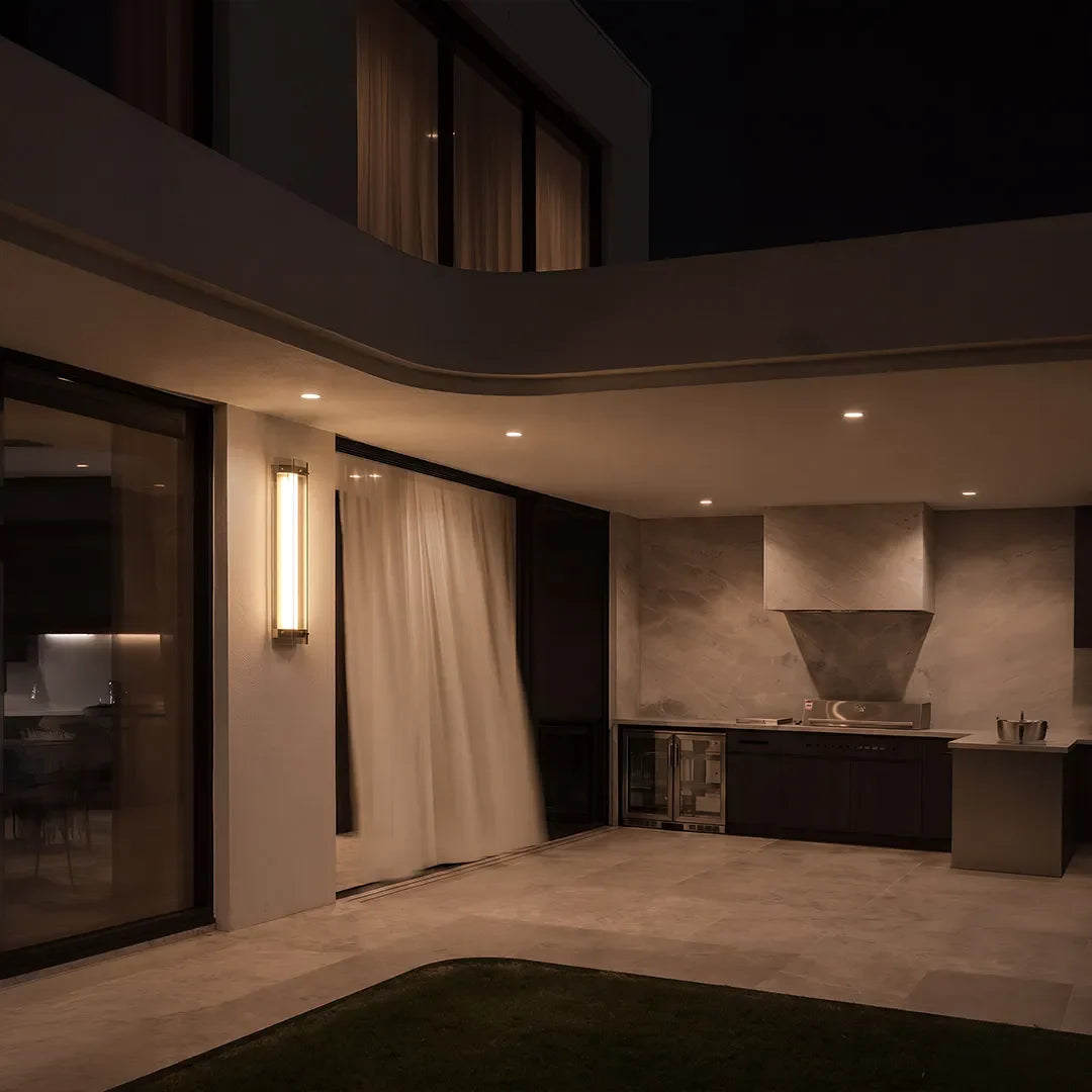 Silver Outdoor Wall Lights Modern Waterproof Glass LED Light - view 5