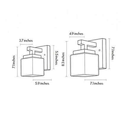 Square Glass Wall Sconce Modern Outdoor Waterproof Light - view 11