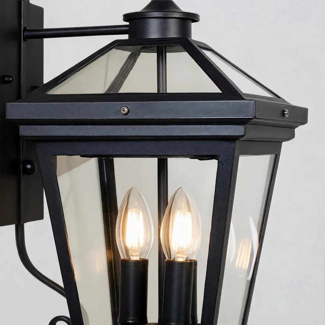 2 PCS Outdoor Wall Sconce Light Three-Light Stainless Steel Lantern - view 8
