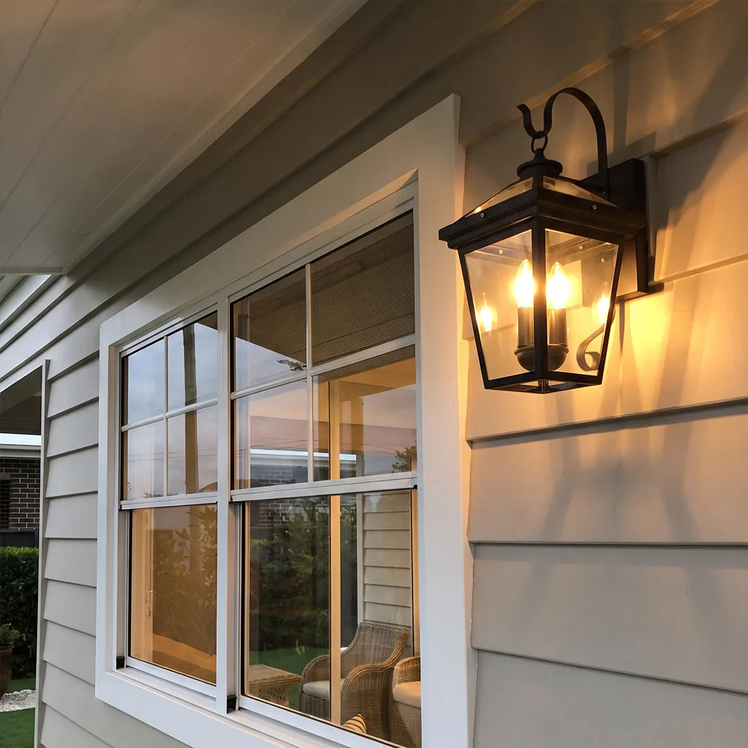 2 PCS Outdoor Wall Sconce Light Three-Light Stainless Steel Lantern - view 3