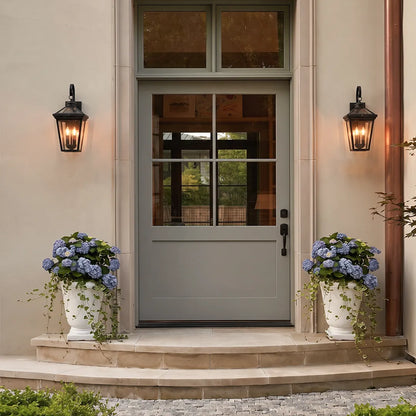 2 PCS Outdoor Wall Sconce Light Three-Light Stainless Steel Lantern - view 2
