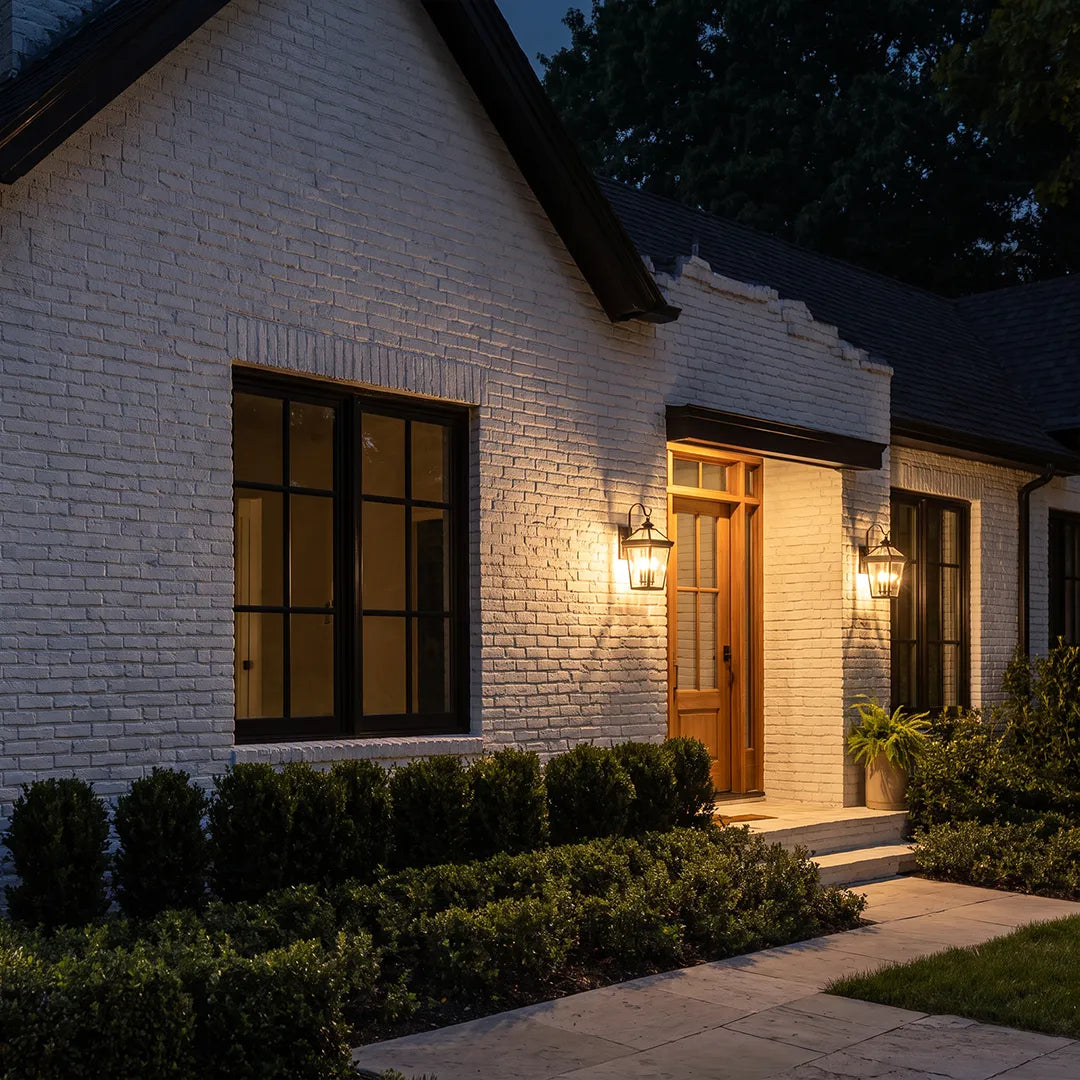 2 PCS Outdoor Wall Sconce Light Three-Light Stainless Steel Lantern - view 4