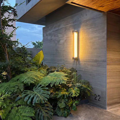 Silver Outdoor Wall Lights Modern Waterproof Glass LED Light - view 3