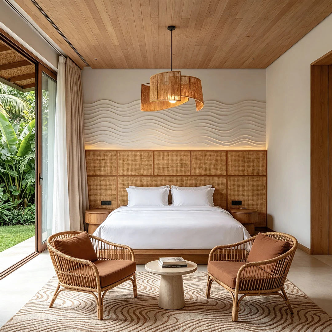 Rattan Woven Pendant Light Wabi-Sabi Rope Ceiling Light - view 3