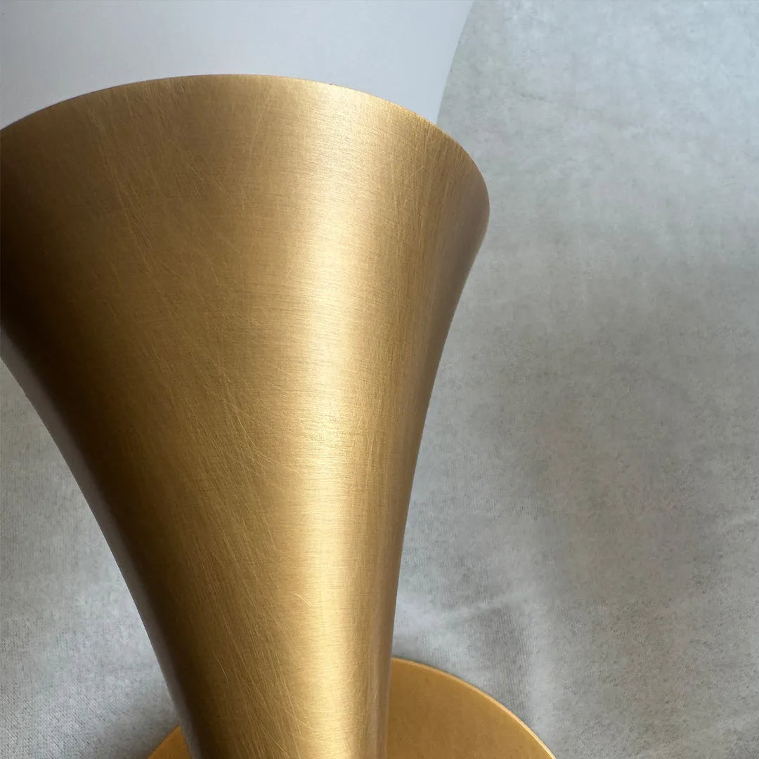 Retro Wall Sconce Vintage Brass Trumpet Glass Light - view 7