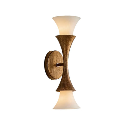 Retro Wall Sconce Vintage Brass Trumpet Glass Light - view 12