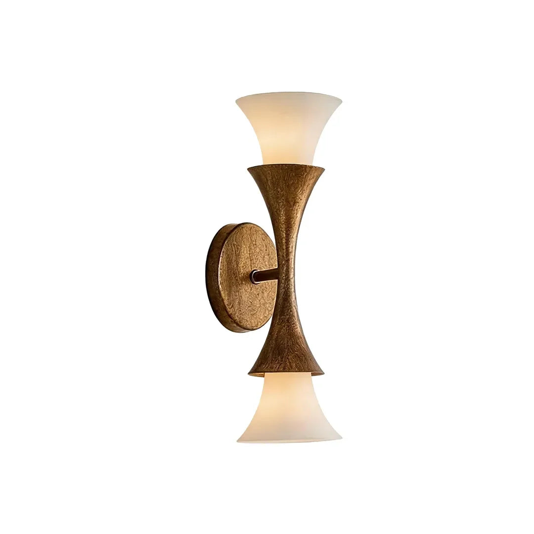Retro Wall Sconce Vintage Brass Trumpet Glass Light - view 11
