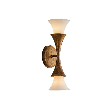 Retro Wall Sconce Vintage Brass Trumpet Glass Light - view 11