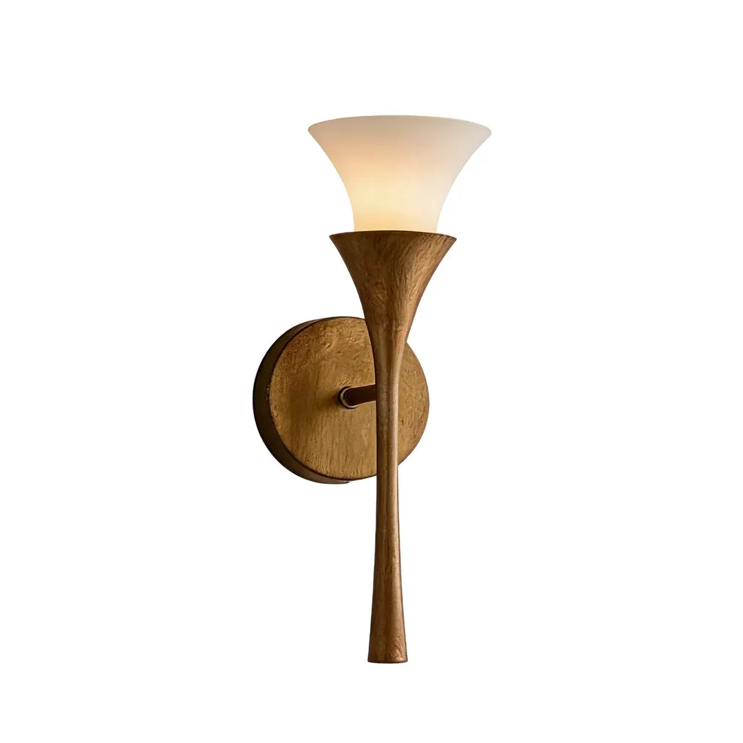 Retro Wall Sconce Vintage Brass Trumpet Glass Light - view 9