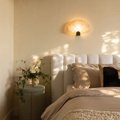 Scalloped Wall Sconce Vintage Marble Creative Bedside Lamp - view 6