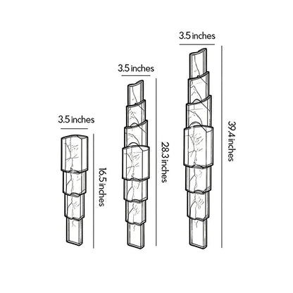 Sculptural Wall Sconce Modern Vertical Marble-Effect Light - view 10