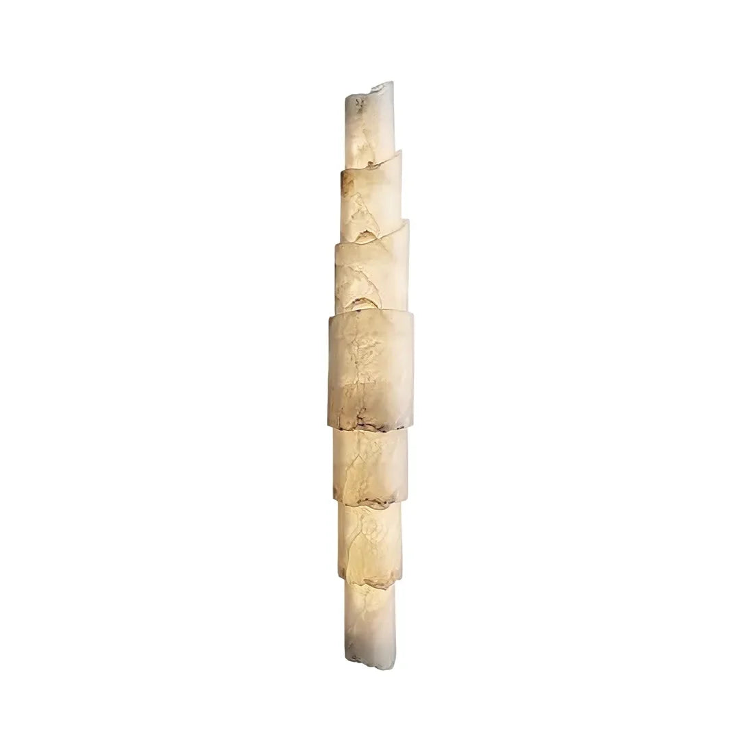 Sculptural Wall Sconce Modern Vertical Marble-Effect Light - view 9