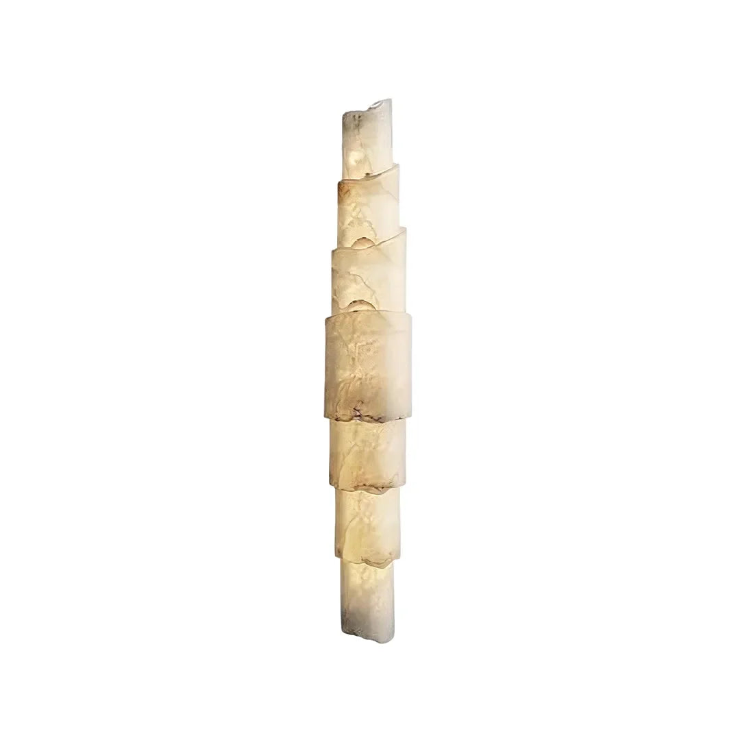 Sculptural Wall Sconce Modern Vertical Marble-Effect Light - view 8