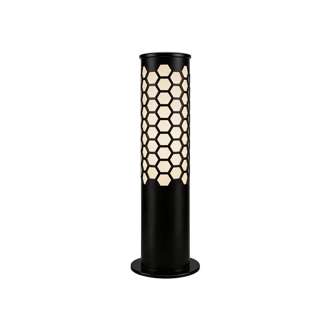 Solar Powered LED Bollard Lights Modern Honeycomb Outdoor Light - view 10
