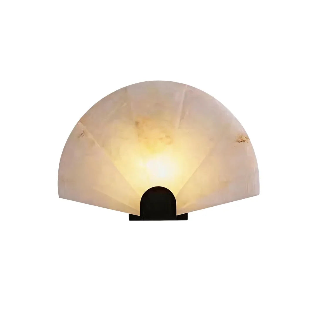 Scalloped Wall Sconce Vintage Marble Creative Bedside Lamp - view 7