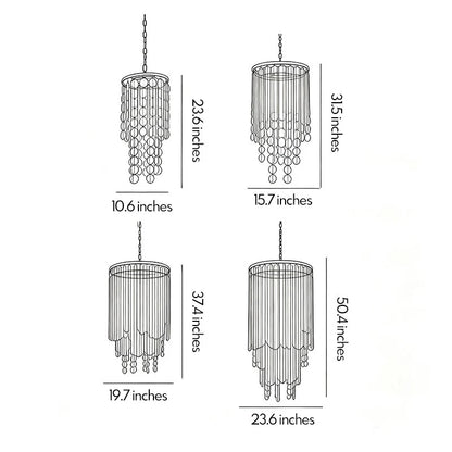 Small Staircase Chandelier American Country Shell Ceiling Light - view 11