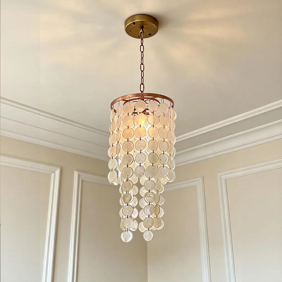 Small Staircase Chandelier American Country Shell Ceiling Light