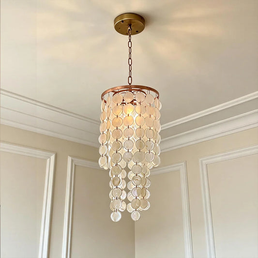 Small Staircase Chandelier American Country Shell Ceiling Light