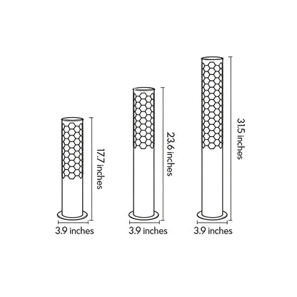 Solar Powered LED Bollard Lights Modern Honeycomb Outdoor Light - view 13