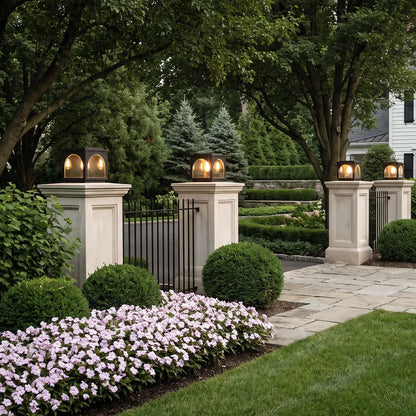 Solar Outdoor Pillar Lights Modern E27 Courtyard Lights - view 4