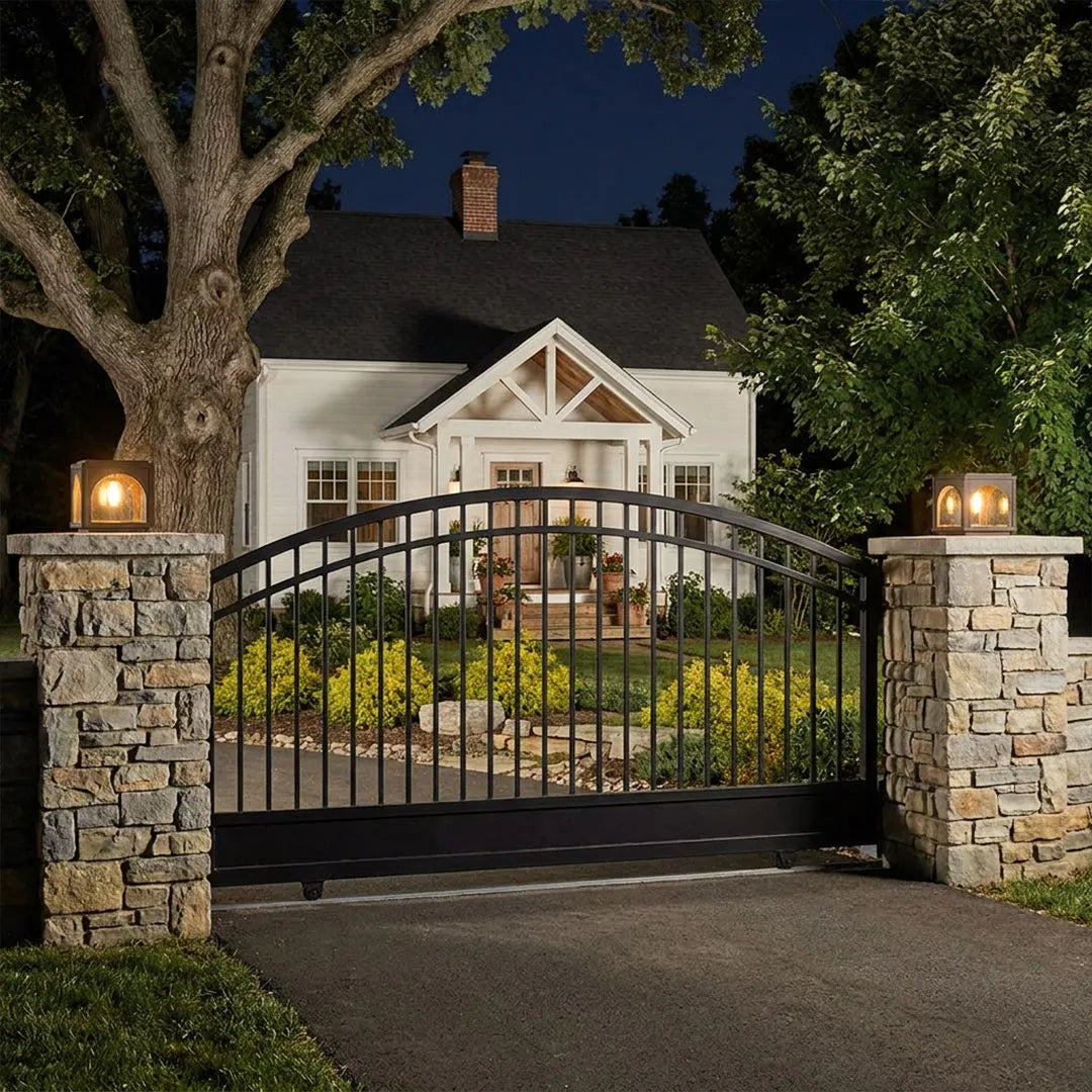 Solar Outdoor Pillar Lights Modern E27 Courtyard Lights - view 2