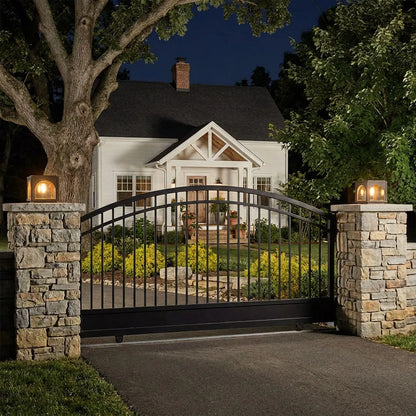 Solar Outdoor Pillar Lights Modern E27 Courtyard Lights - view 2
